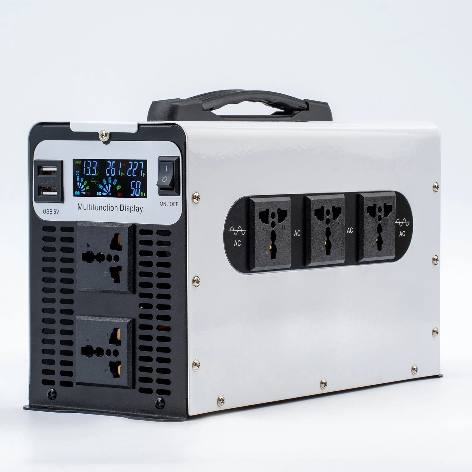 3000 ワットパワーインバーター DC 12 V/24 V/48 V 純粋な正弦波 AC 220 V 電源コンバータホームトラックカーインバーター USB タイプ C 液晶付き