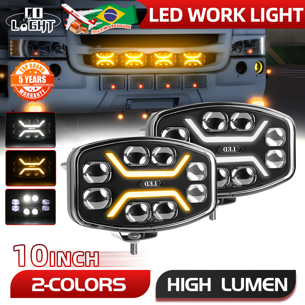 CO LIGHT 10 "LED ライトスキャン-オフロードヘッドライト 12D スポットライトトラック補助スクエア車 LED フォグ駆動 3500K 6500K DRL 12V 24V