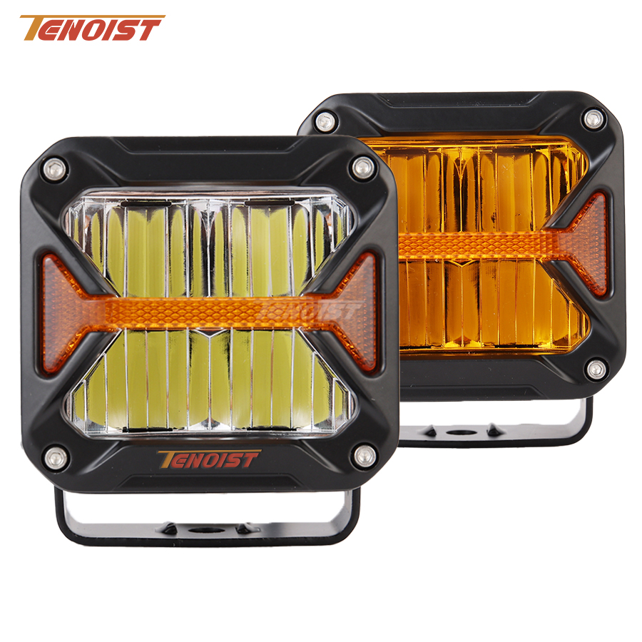 3.2 インチ超高輝度 DRL LED 洪水作業駆動ヘッドライトオートバイオフロードトラックバス ATV UTV 12-80V DC