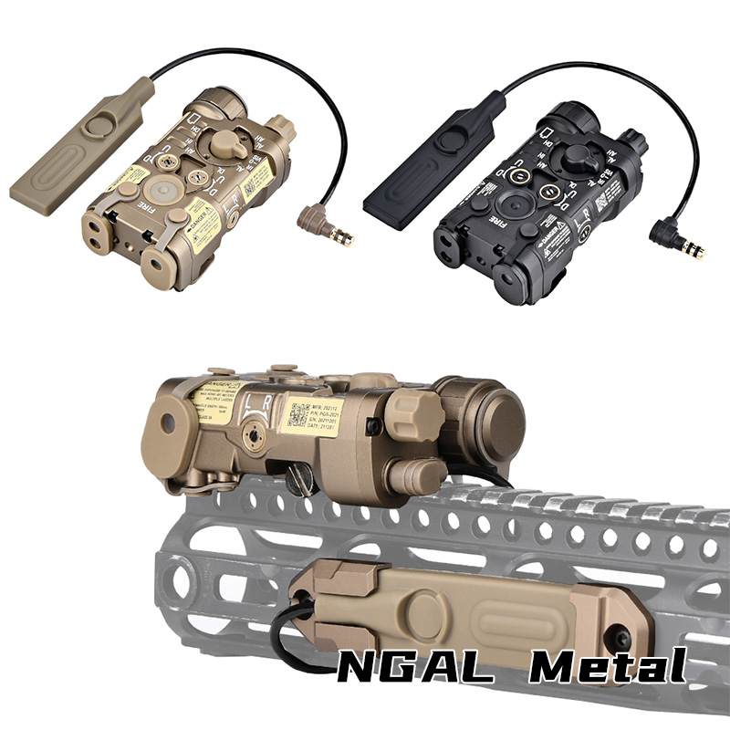 Tactics LED Flashlight LA23 NGAL Airsoft Metal Version Red Green Blue IR Pointer Hunting Weapon Scout Light Fit 20mm Rail