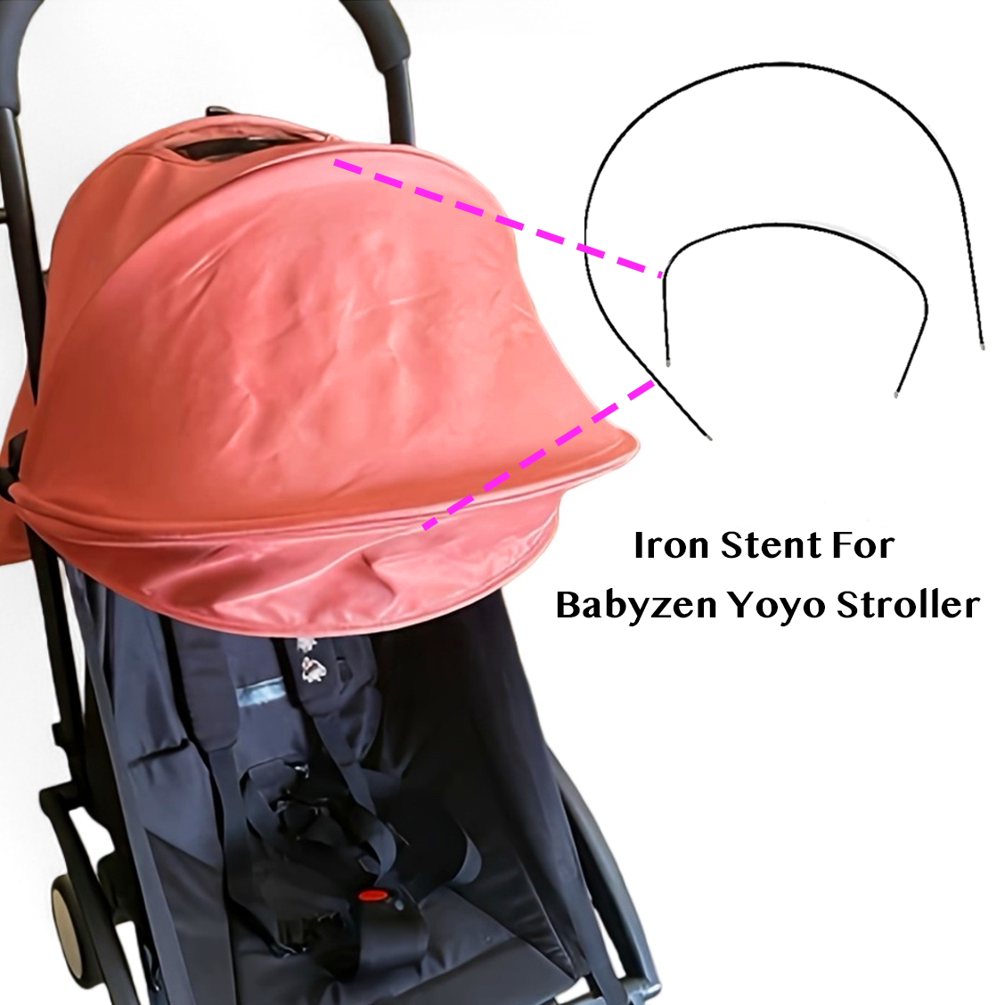 2 個セットベビーカーアクセサリー鉄ステント Babyzen YOYO と互換性