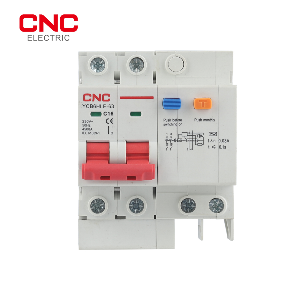 CNC メインスイッチ 30mA 残留電流サーキットブレーカー、過電流保護付き RCBO MCB