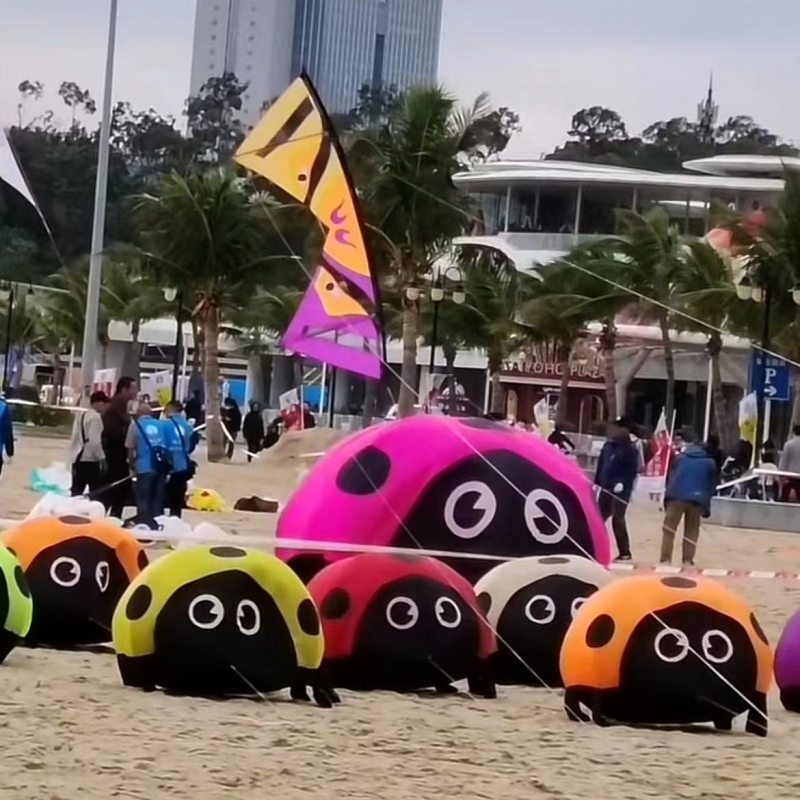 テントウムシ凧ソフト凧ペンダント歩くことができ飛行しないリップストップナイロン生地屋外ゲームおもちゃ濰坊凧工場 ikitefly koi