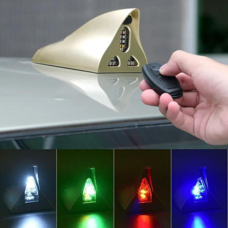 ソーラー磁気車アンテナ衝突防止ライトふかひれルーフテール点滅 LED 車警告灯リモコンアクセサリー