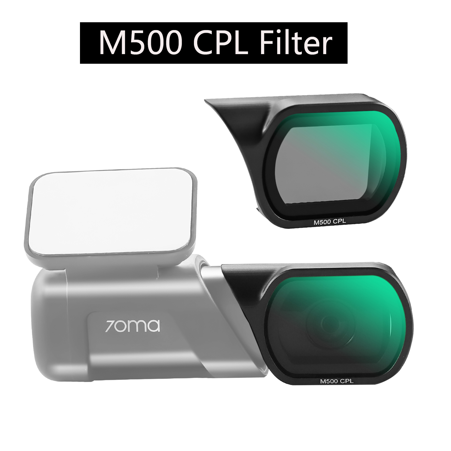 70mai ダッシュカム M500 CPL フィルター眩しさを軽減するための反射アルミニウム合金素材