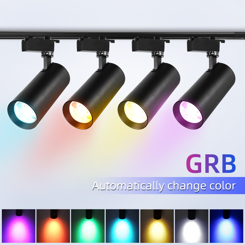 Led トラックライト AC185-264V RGB カラーフルセット Led スポットライト屋内パーティー KTV リビングルームディスコ天井トラックライト