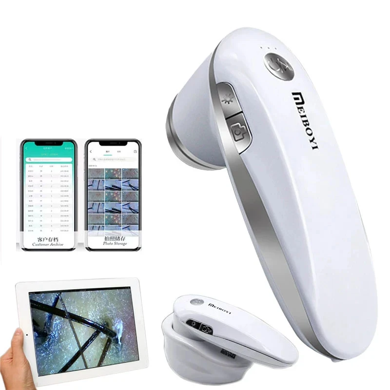 頭皮検出器ポータブル毛髪保護機 200 回頭皮アナライザーミニワイヤレス WiFi 頭皮と毛包スコープカメラ