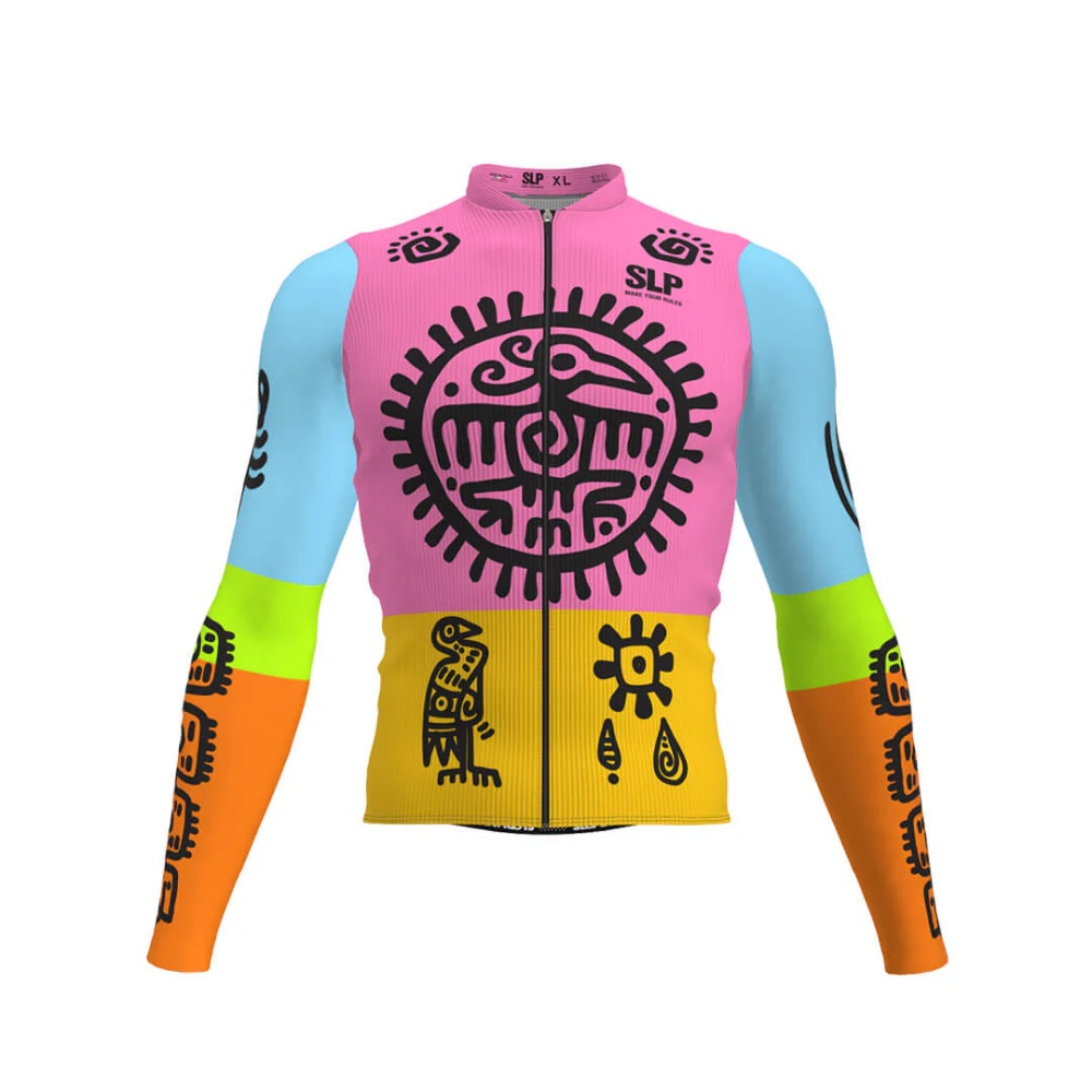サイクリングジャージメンズ長袖サイクル服春秋メッシュトップ MTB バイク服プロチームトレーニング快適な薄手のコート