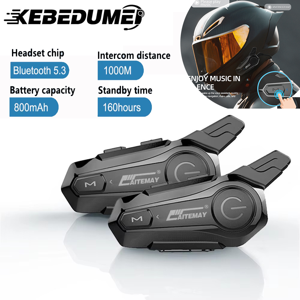 X1 プラスオートバイ Bluetooth 1000 メートルインターホンヘルメットヘッドセット 2 ライダー Intercomunicador モト防水インターホンイヤホン