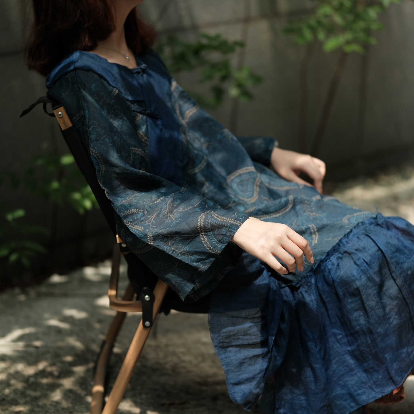 Johnature 女性ヴィンテージラミードレス 2026 春の新中国風のプリント花柄ローブ O ネック長袖ルーズ女性のドレス