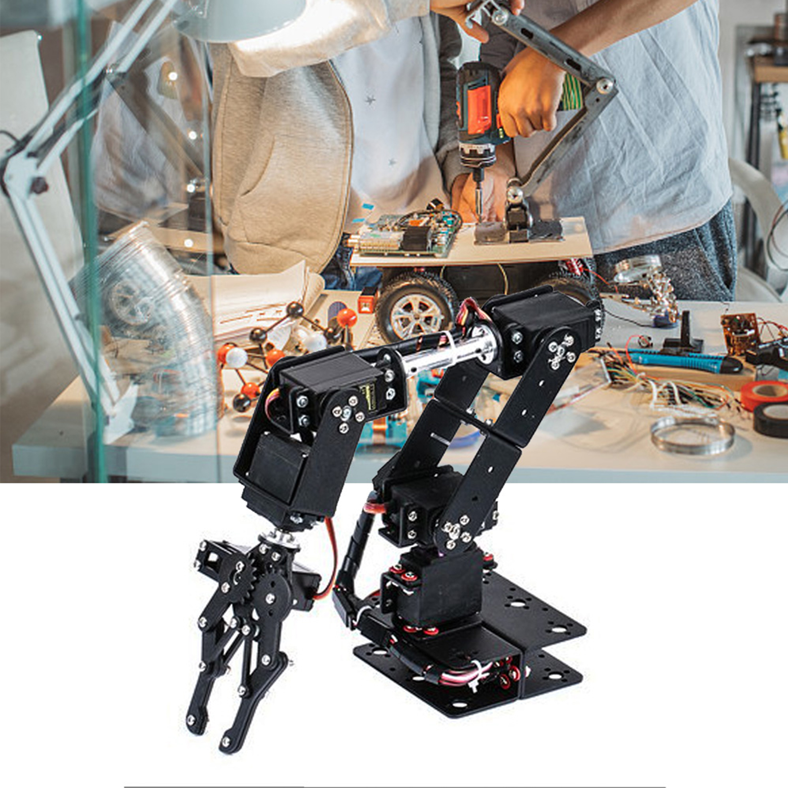 6DOF ロボットメカニカルアームクランプ爪キット DOF マニピュレータ産業用ロボット部品