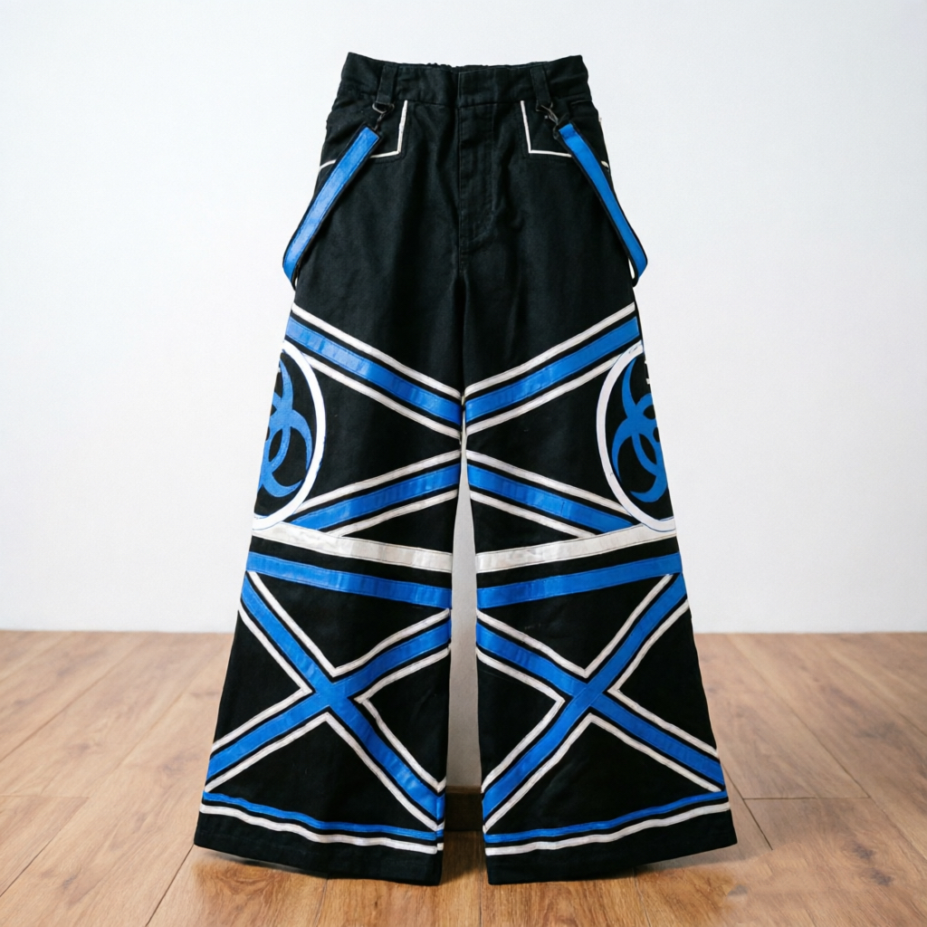 RAVE GEAR ファットパンツ シャッフルダンス クールファットパンツ シャッフルゴーストダンスパンツ 発光パンツ カジュアルパンツ R8