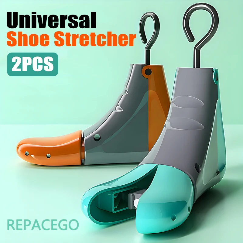 Repacego 1/2 個靴ストレッチャーシューツリーユニバーサルユニセックス女性男性調節可能な長さ幅ハイトップパンダエクステンダーキーパー