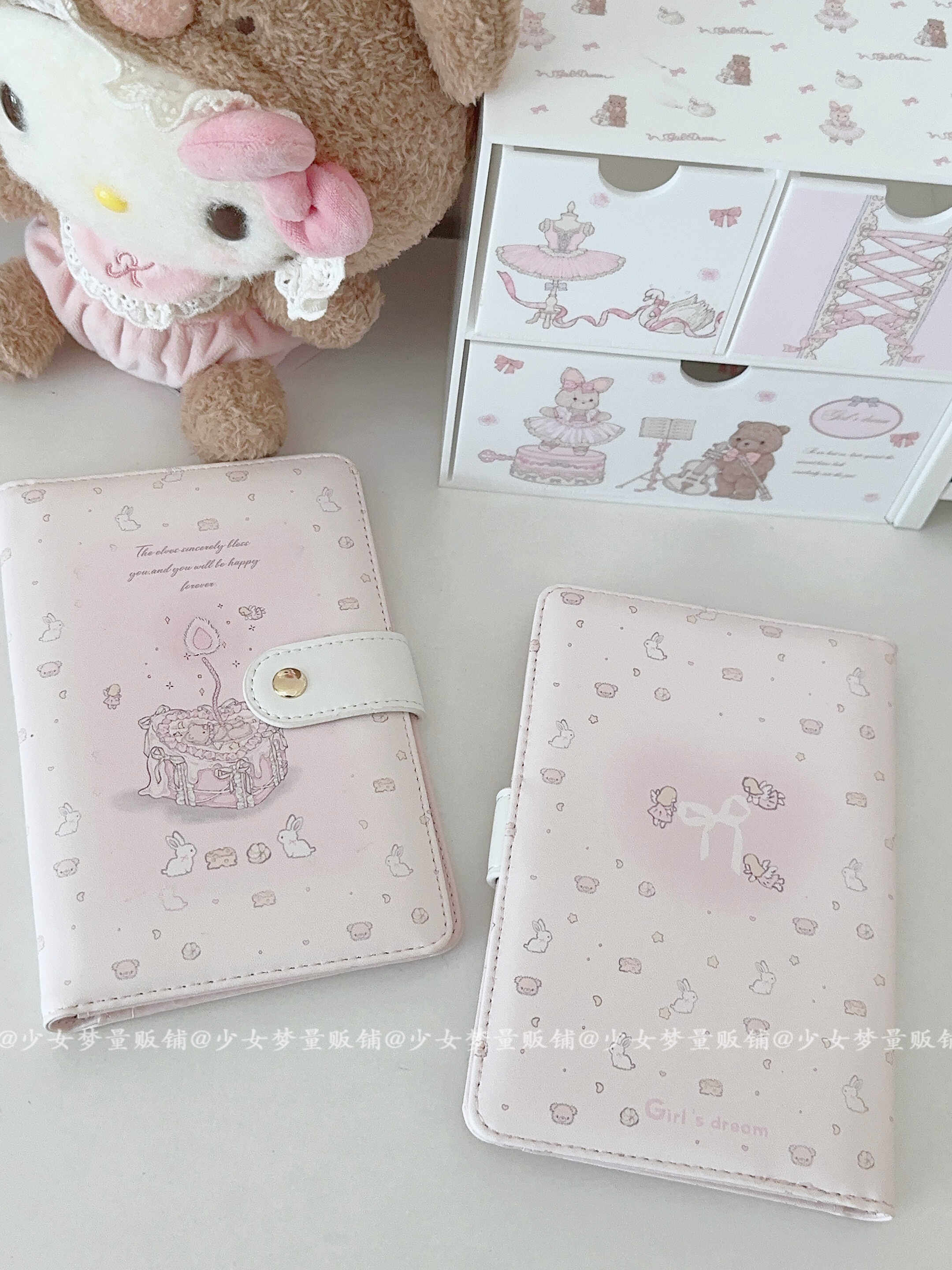 オリジナル漫画甘いかわいいクマケーキカードバッグ旅行パスポートチケットホルダー多機能財布女の子のための
