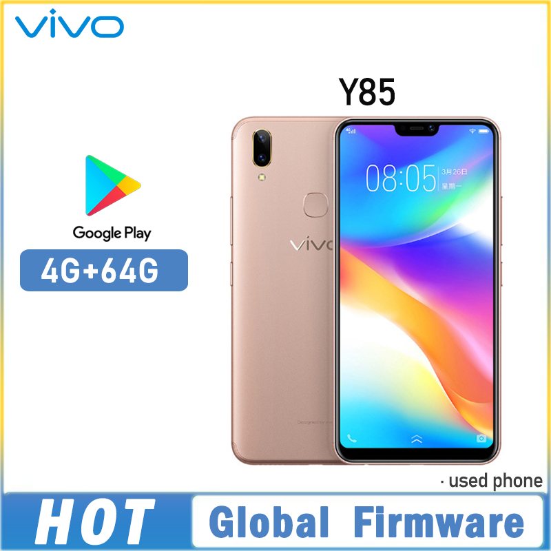 グローバルファームウェア VIVO Y85 スマートフォン Android 4G ロック解除 6.26 インチ 4GB 64GB カメラ 13MP すべての色良好な状態の中古電話