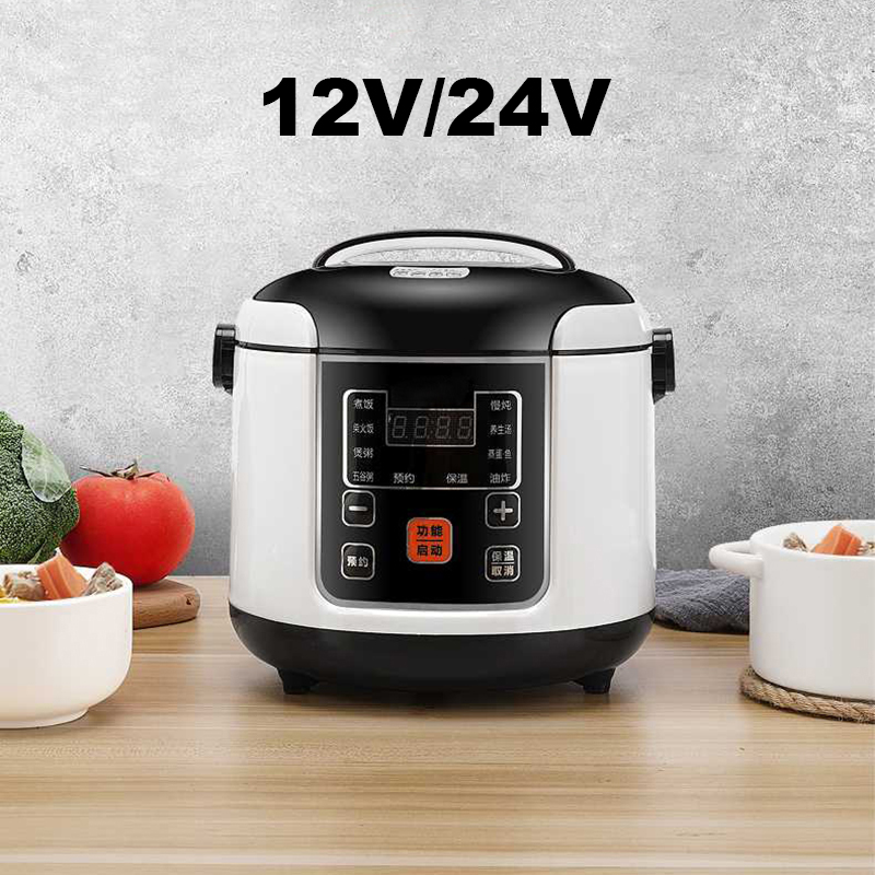 12V 24V ミニ炊飯器車のトラックスープお粥調理機食品蒸し器加熱弁当箱食事ヒーターウォーマー 1L/2L