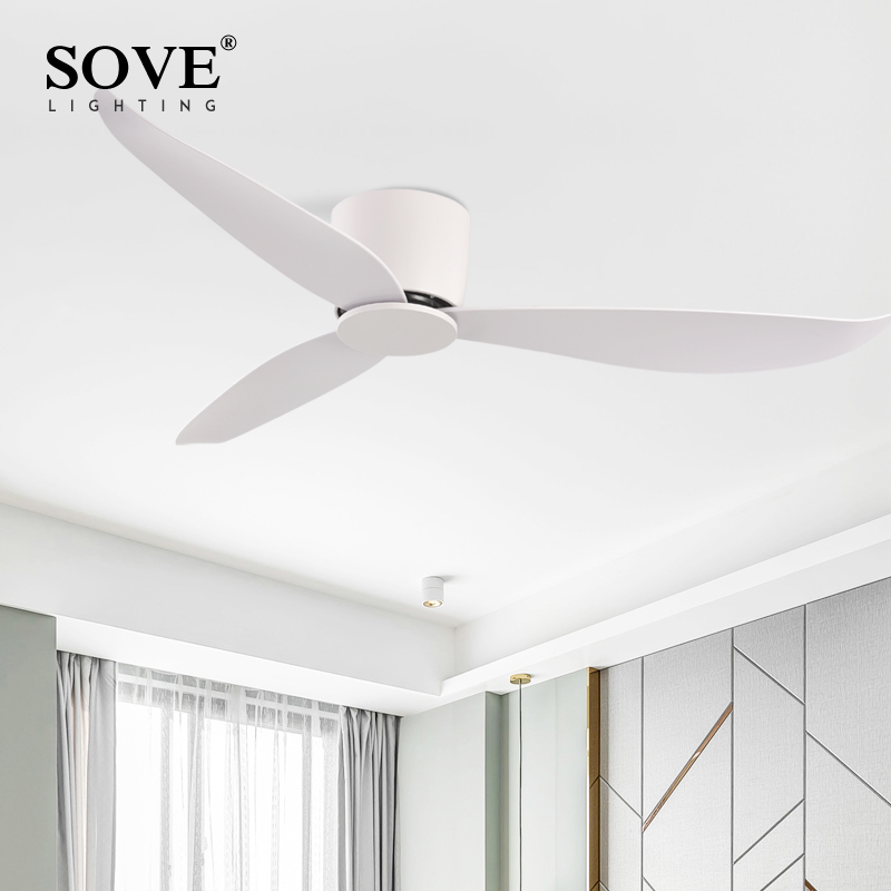 SOVE 低床モダン BLDC 天井ファンリモコン付き家庭用換気ファンモーター電動ファン装飾ファン