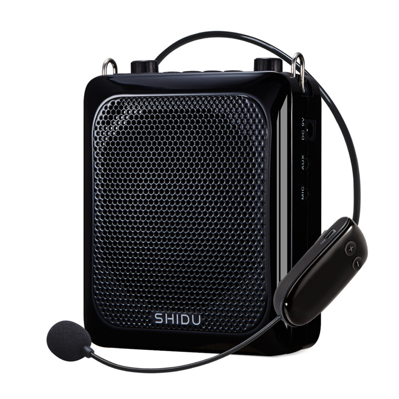 SHIDU 25 ワットポータブル Bluetooth ワイヤレス音声アンプ教師用 UHF マイク AUX HiFi 録音ミニエコーオーディオスピーカー