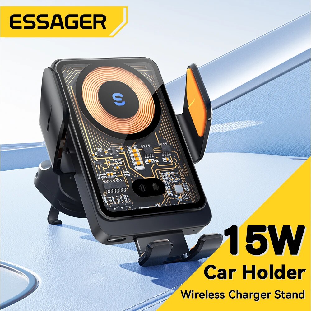 Essager 15 ワットチーワイヤレス充電器自動車電話ホルダーエアベントマウントスタンド iPhone サムスン携帯電話サポート急速充電