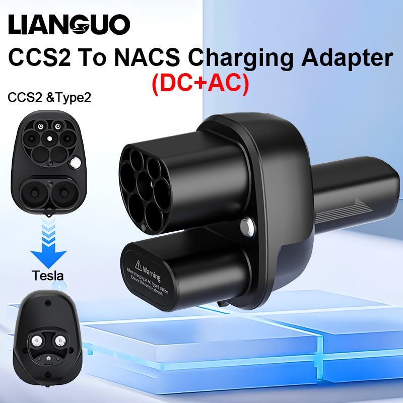 CCS2 Type2 - NACS EV 充電器アダプター AC 32A DC 400A 車の充電 500V-1000V DC 110V-250V AC テスラサイバートラック、モデル 3、X、Y、S 用