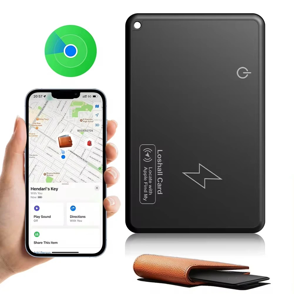 ワイヤレス充電防水スマート GPS トラッカーカード Apple アプリを見つけると紛失防止財布ファインダー財布パスポート荷物