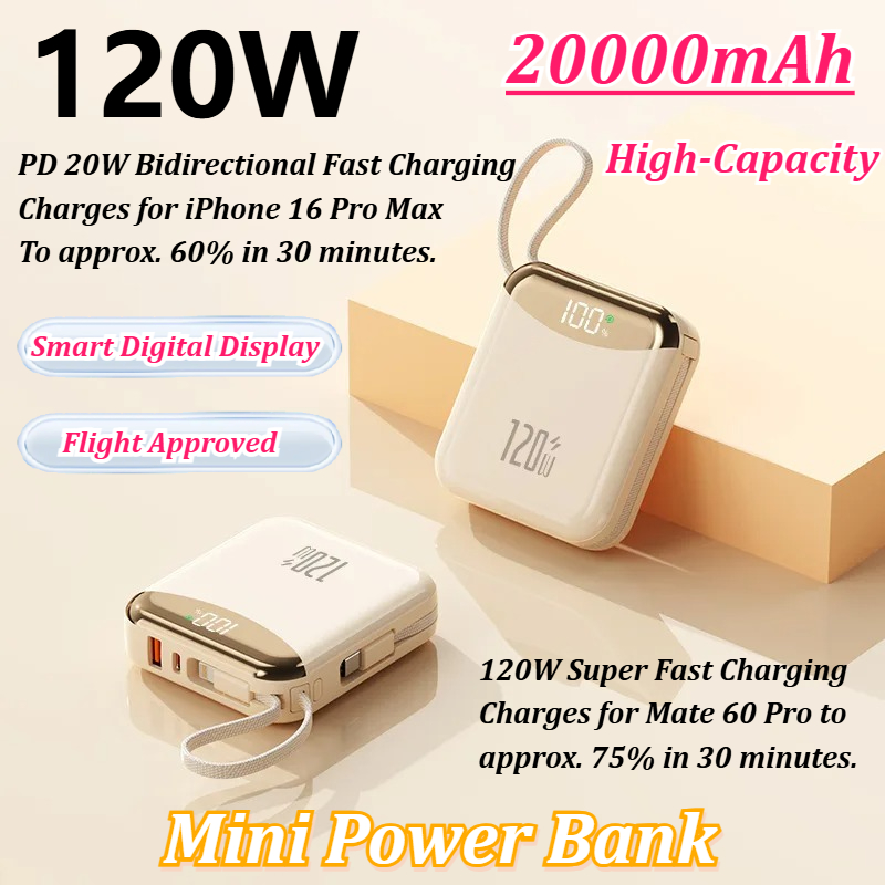 120 ワット 20000mAh ミニ電源銀行高速充電電源銀行 CCC 認証外部バッテリー iPhone 用 Xiaomi 用サムスン用