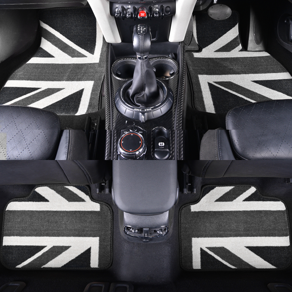 RHD 車の足元のマットミニ R56 F54 R55 クラブマン F55 F56 3 ドア R57 F57 カブリオ F60 R60 同胞 R50 R53 ハッチバック R52