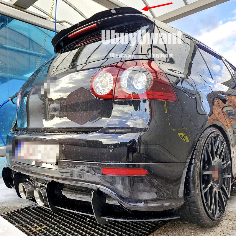 フォルクスワーゲンゴルフ 5 MK5 R32 GTI R ハッチバックスポイラー高品質 ABS プラスチック車の尾翼装飾リアルーフリップスポイラー