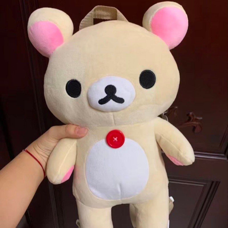 在庫リラックマコリラックマぬいぐるみバックパッククマボディかわいいバッグ女の子かわいい通学バックパック学生バックパック幼稚園