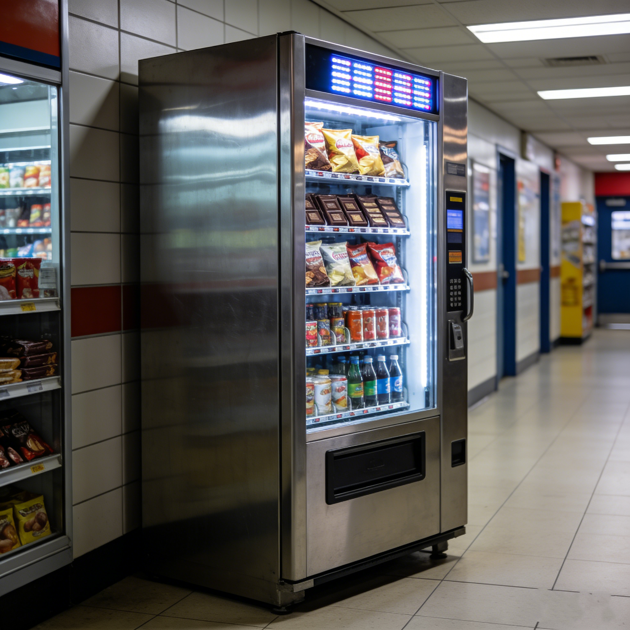 冷蔵壁掛けスナック自動販売機コンボ食品および飲料用ホットセラー 21.5 インチデジタルタッチスクリーン