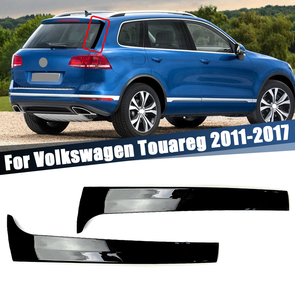 2 個車のリアウィンドウサイドスポイラーウイングカナードカナードスプリッターフォルクスワーゲン VW トゥアレグ 2011 2012 2013 2014 2015 2016 2017