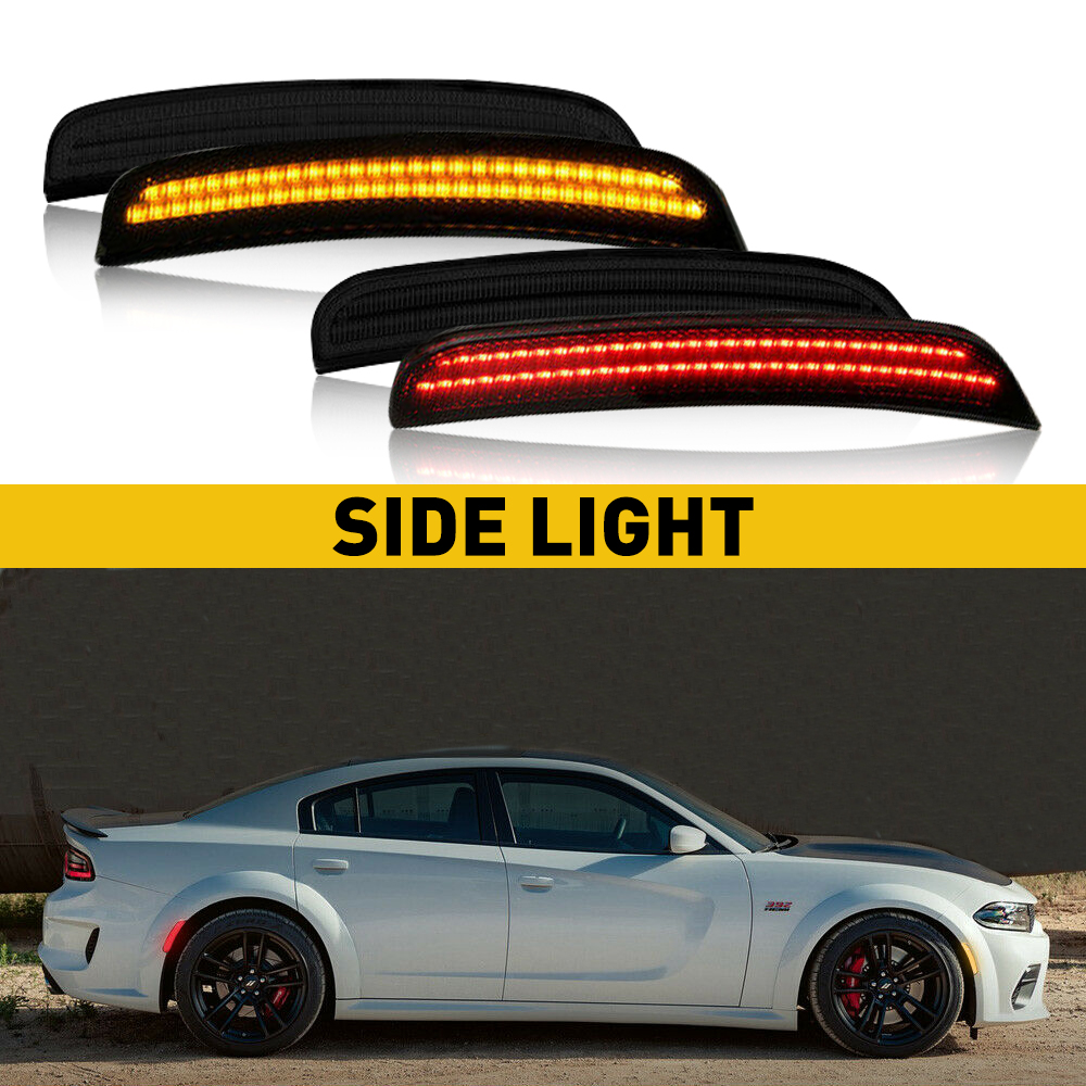ダッジチャージャー 2015 2016 2017 2018 2019 2020 2021 2022 フロントリアバンパー LED サイドマーカーライトスモークテールターンシグナルライト