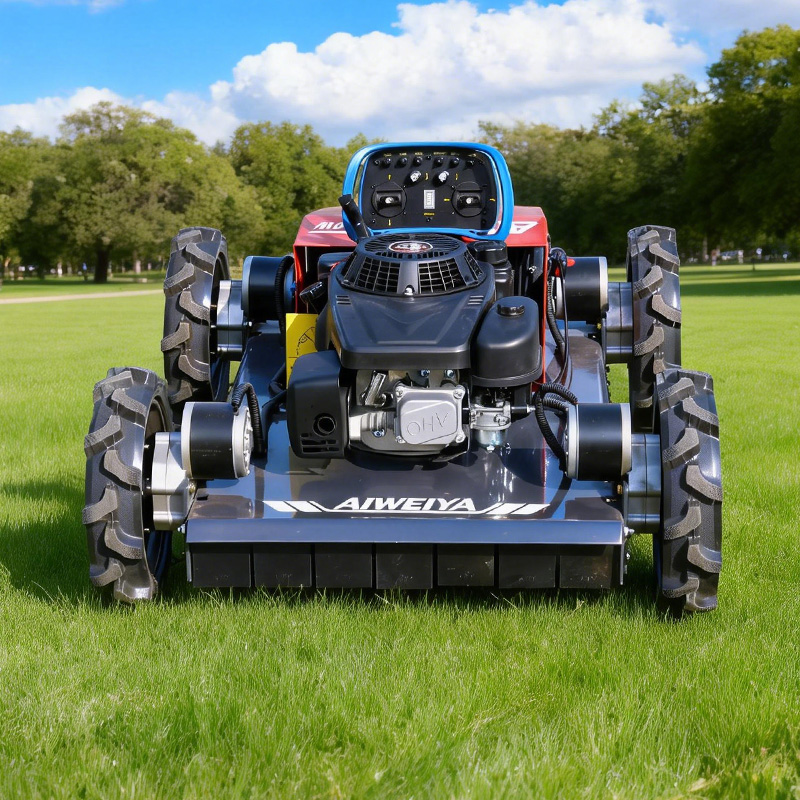 カスタマイズされたハイパワーリモートクローラー芝刈り機公園広場芝生機械採掘エリア除草機荒地整地装置