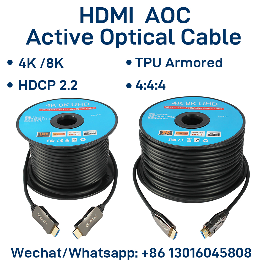 4K/8K ファイバー HDMI アクティブ光ケーブル (AOC)、標準