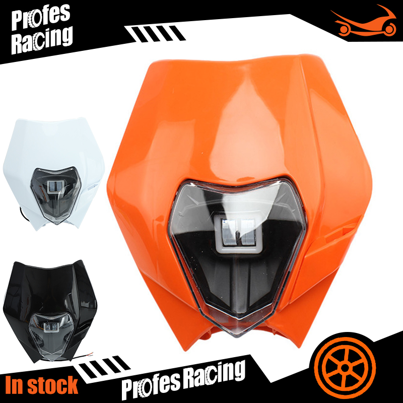 オートバイ LED ヘッドライトヘッドランプアクセサリー KTM EXC SX XC XCW 125 150 250 300 350 450 530 モトクロススーパーモトヘッドライト