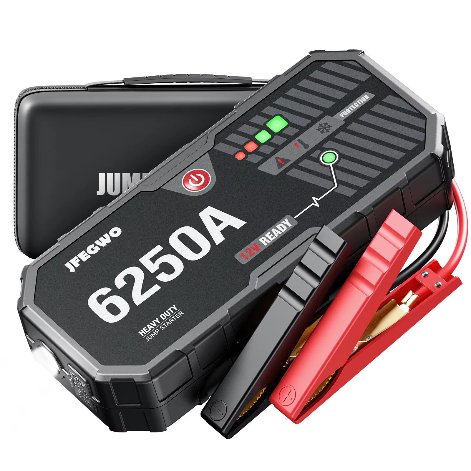 車 6000A ポータブル 12V ジャンプスターター電源銀行 12V 自動バッテリー充電器ブースター始動装置
