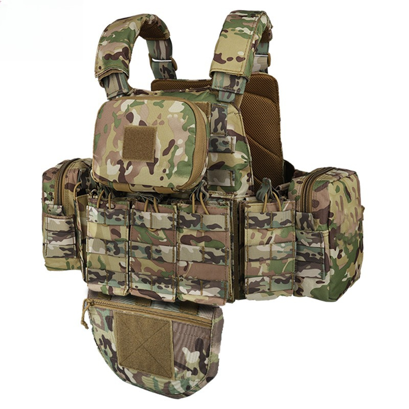 YAKEDA Outdoor Camouflage Tactical Waistcoat Multi-Functional Wear Resistant For Training Hiking New Camouflage Tactical Vest