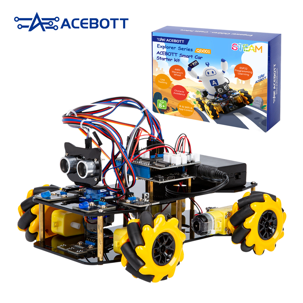 ESP32 スマートロボットカーキット Arduino プログラミングプロジェクト用リモートコントロールカー STEM 教育科学コーディングキット