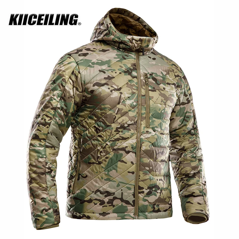 KIICEILING MP-ESG ハイキングダウン戦術的なジャケット男性の冬暖かい防水迷彩スキーパーカー女性のコート
