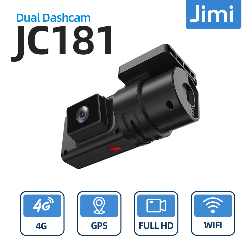 Jimi JC181 ミニ 4 グラムカーカメラライブストリームデュアルカメラ GPS 追跡 Wifi ホットスポット複数のアラーム DVR ダッシュカム無料アプリウェブ