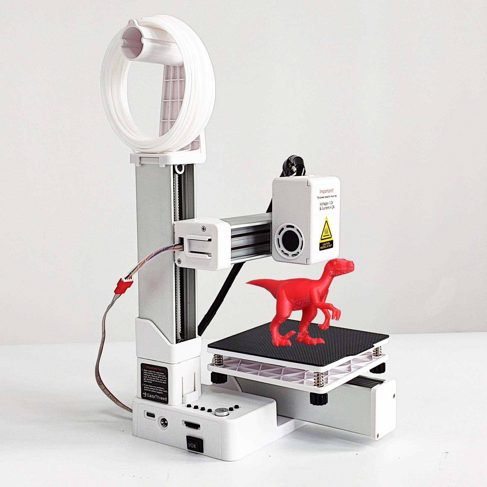 EasyThreed 3D プリンター エントリー レベル PLA TPU 1.75mm フィラメントと互換性があり、電源アダプターが付属します。