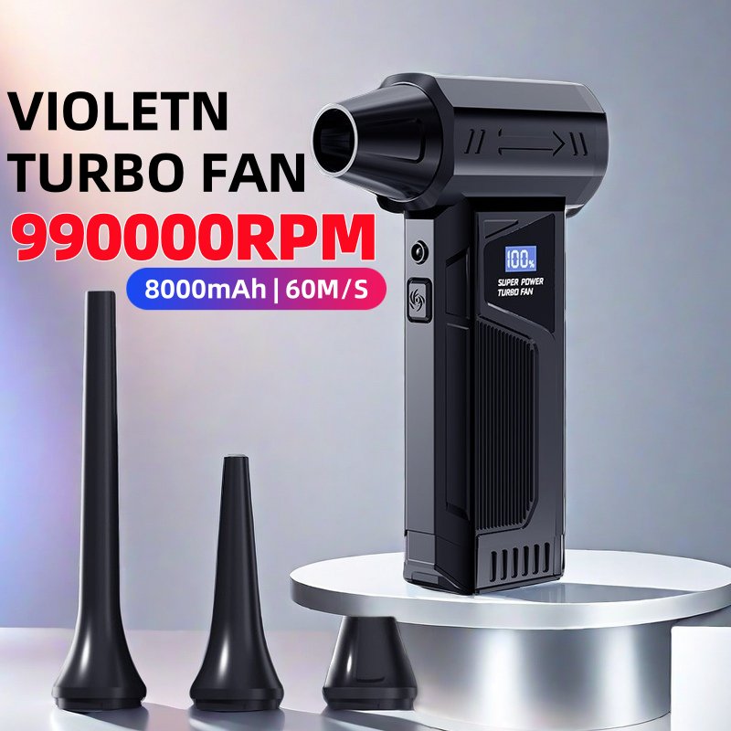 強力なターボファン 990000RPM 電動送風機多目的充電式送風機ブラシレスモーター車/家庭/PC/アウトドアツール