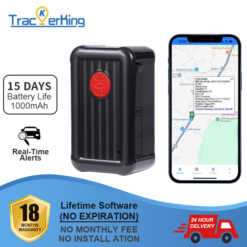Trackerking EC11 ミニ内蔵バッテリー GSM GPS トラッカー、車用子供個人ペット追跡デバイス、無料のオンライン追跡アプリ付き