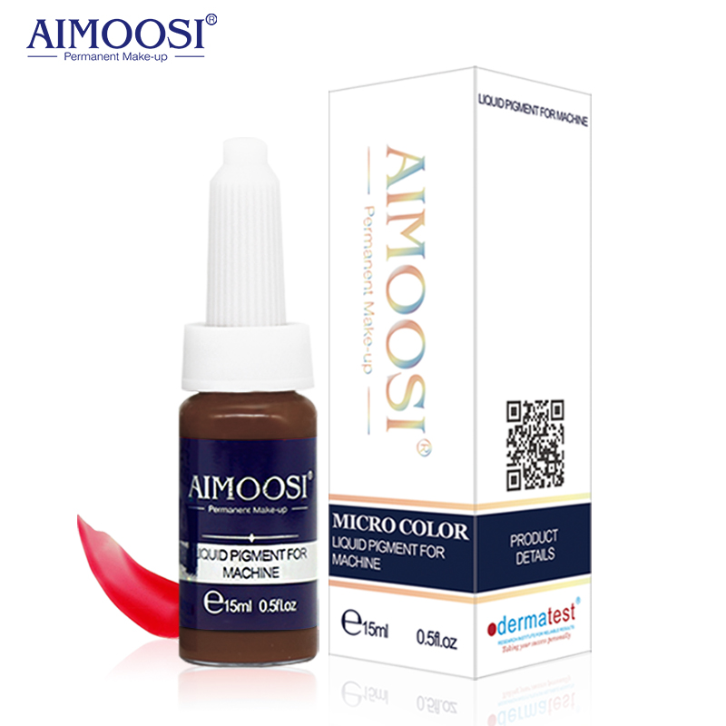 AIMOOSI 眉タトゥーインク 15 ミリリットル液体プロフェッショナルアートメイクマイクロブレーディング眉毛アイライナータトゥーインクパーマネントアーティスト用