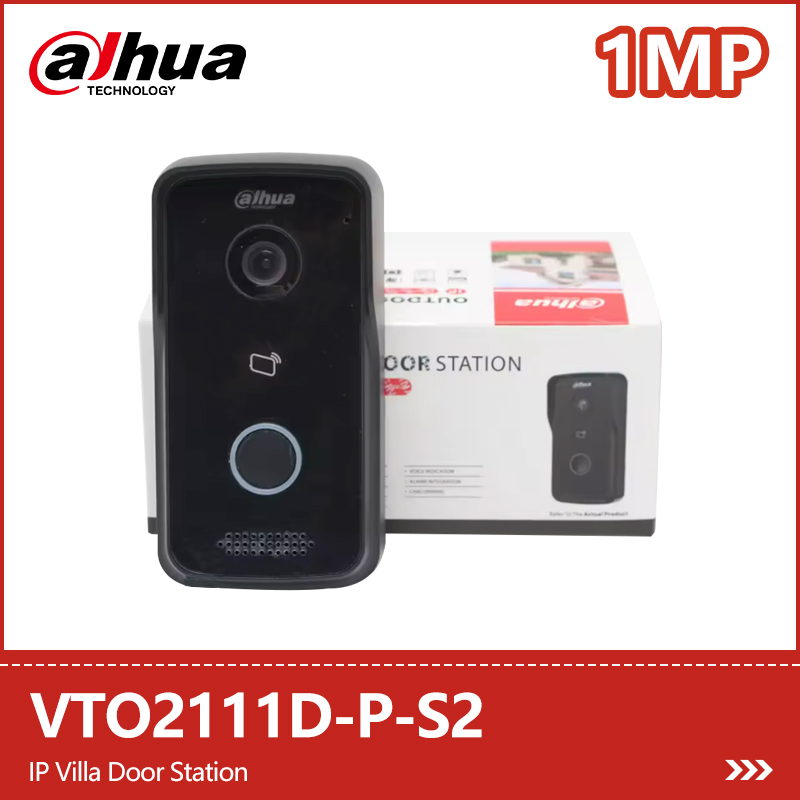 Dahua IP ヴィラ ドア ステーション VTO2111D-P-S2 ドアベル アプリ POE 内蔵スピーカー P2P 双方向音声通話ビデオ インターコム