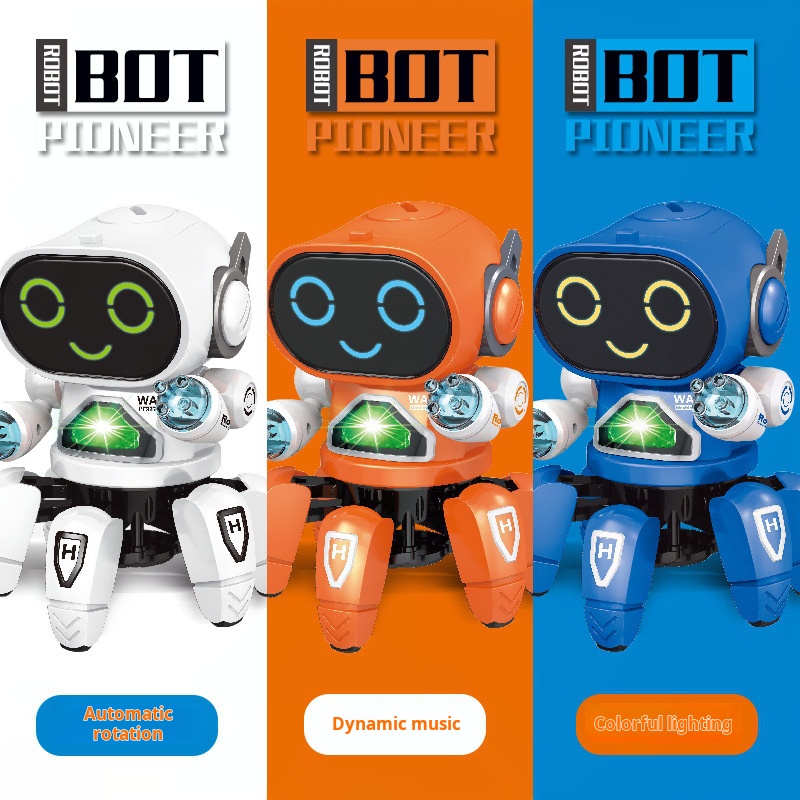 ダンス照明インテリジェント 6 爪ロボット軽音楽子供のおもちゃ歌う電気教育玩具少年電気誕生日ギフト