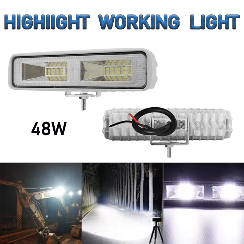 LED作業灯、オフロードトラック、トラクター、トレーラー、オートバイ、ボート、SUV、48W、16LED、全地形プロジェクター用のサウナライト