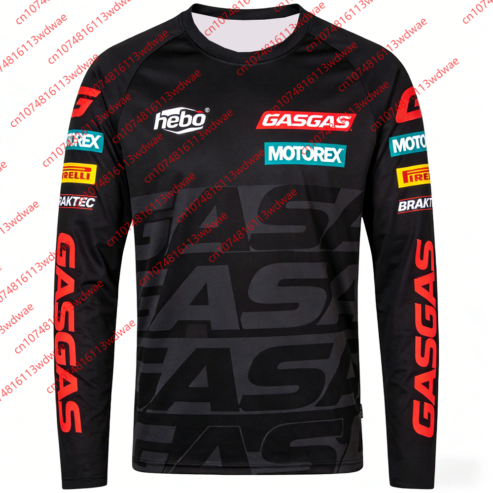 GASGAS モトクロスジャージ アクセント Hebo Motorex ピレリ 速乾性 通気性 MX オフロード ダートバイク トップ レース愛好家向け
