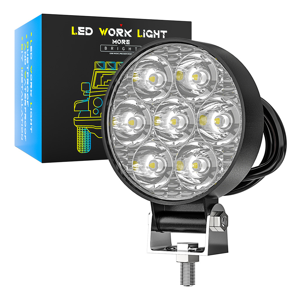 車の LED バーワークライト 21 ワットオフロードワークライト 12V オートライトフォグランプオフロード 4x4 LED トラクタースポットライトトラック ATV 4 i 24V