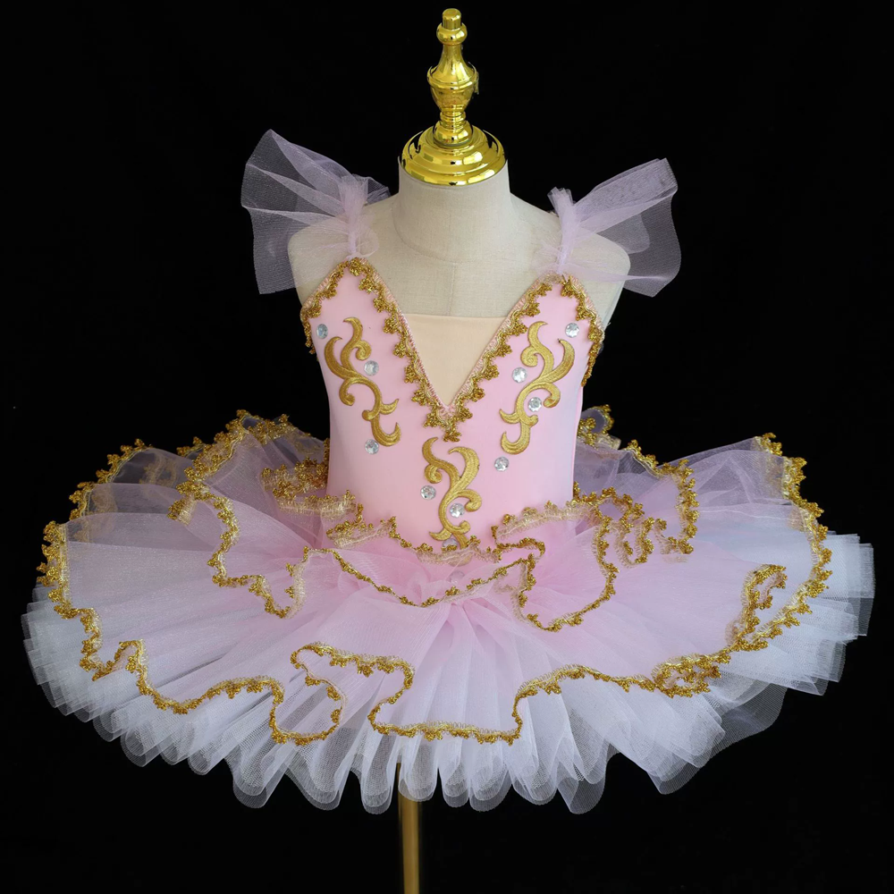 かわいいパーティー子供のバレエレオタードガールドレスダンス衣装プリンセスチュチュドレス夏のベビー服子供服 Vestidos